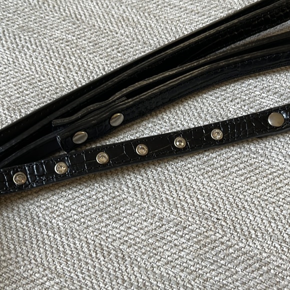 Black Leather Dog Leash and collar by Rouge New York - Picture 2 of 5